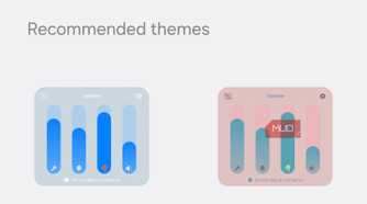 Volume panel theme options with Flex UI and color presets