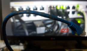 Water-damaged ethernet cable for testing