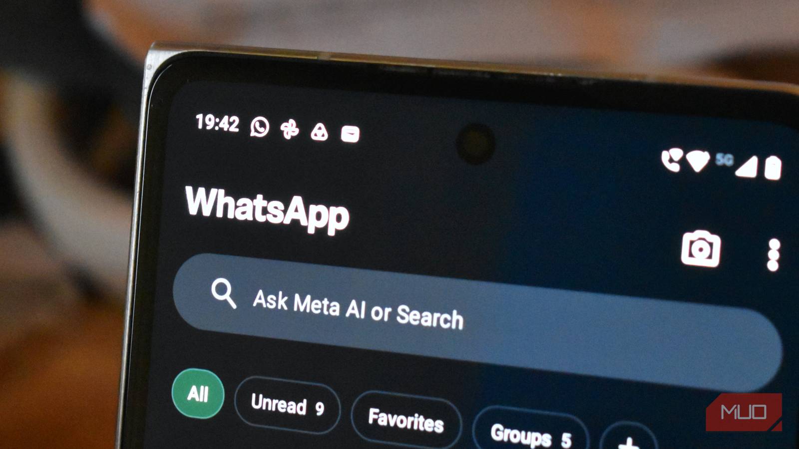 whatsapp chat window open on smartphone.