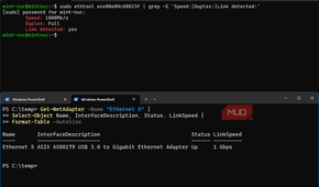 Windows and Linux USB Ethernet adapters negotiation and links