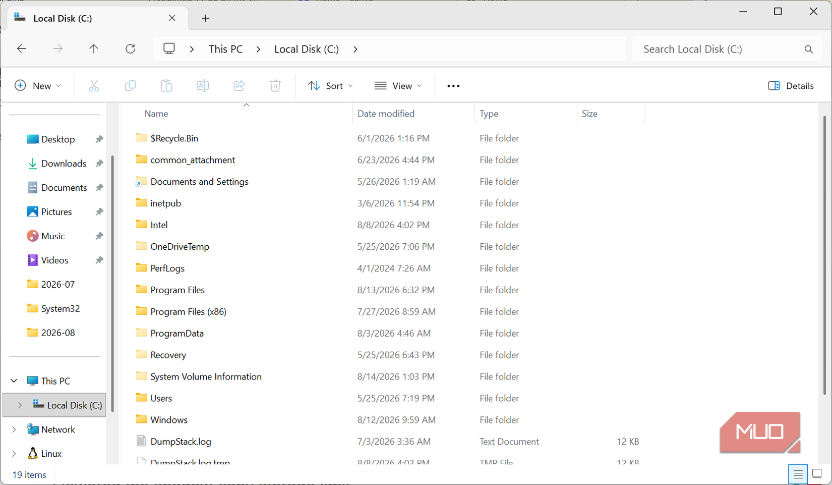 Windows C drive files
