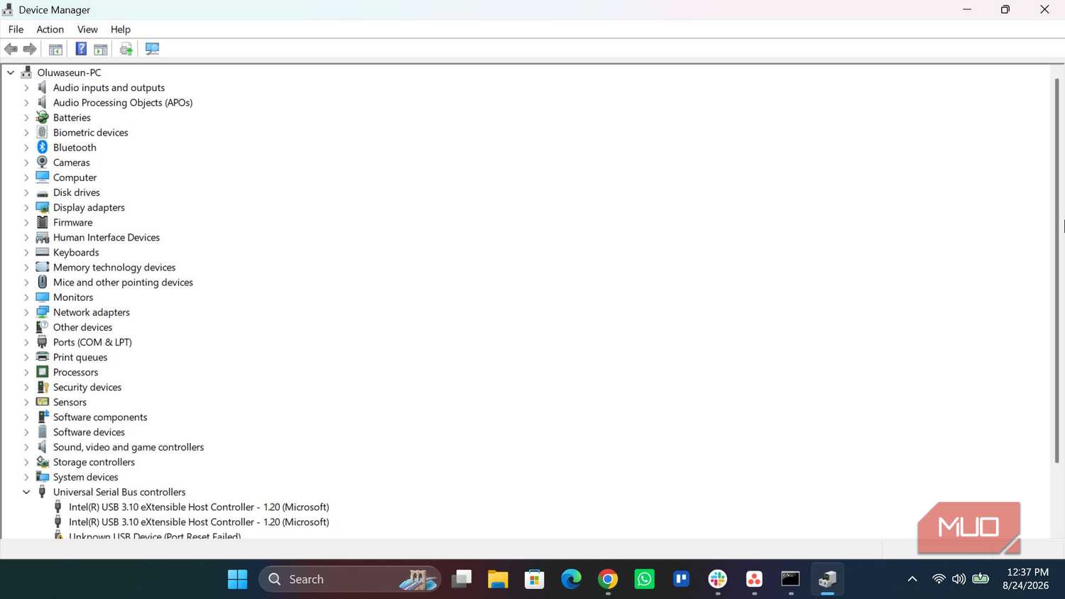 Windows device manager