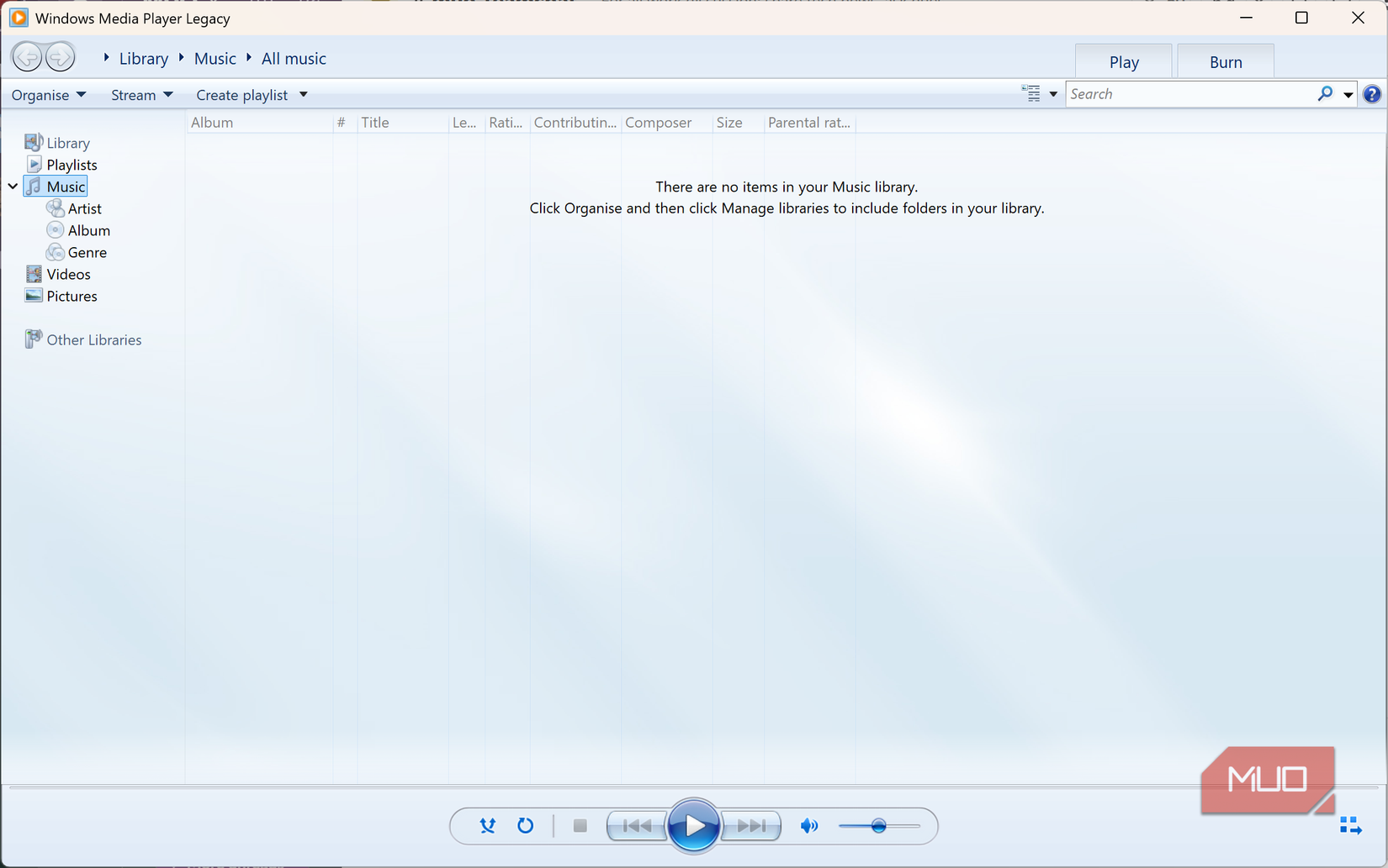 Windows Media Player Legacy Screenshot