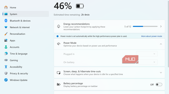 windows settings power plans options greyed out