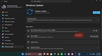 Windows update page