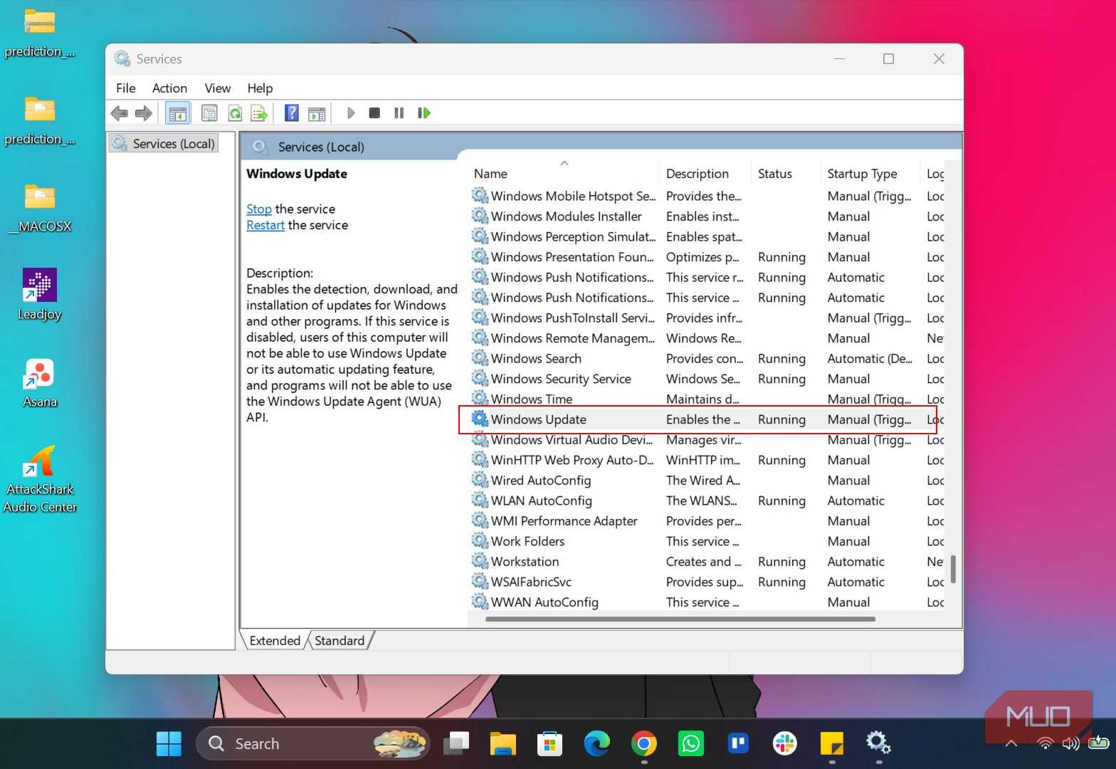 Windows Update service
