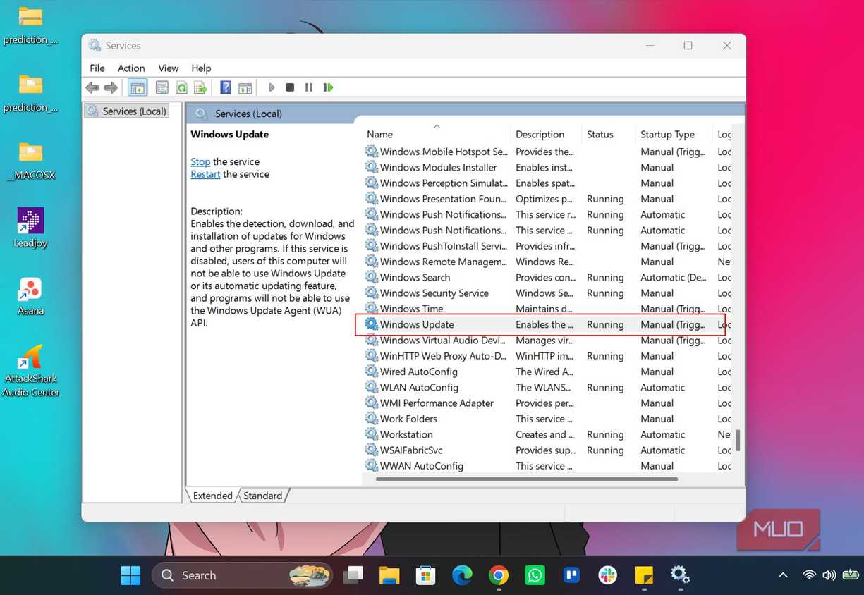Windows Update service