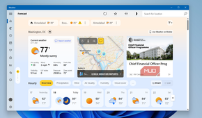 Windows Weather app on desktop