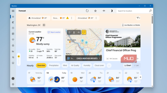Windows Weather app on desktop