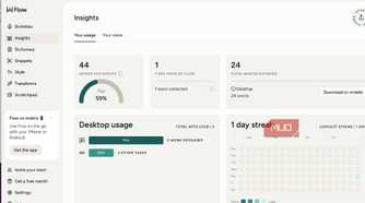 Wispr Flow insights desktop usage