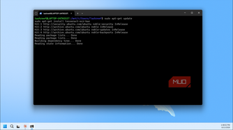 Wsl Terminal Running Apt Get Update And Tesseract Ocr Installation Commands