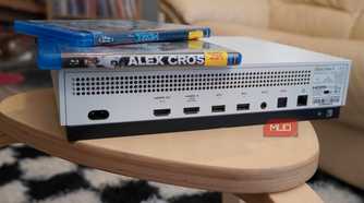 The ports on the back of the Xbox One S.