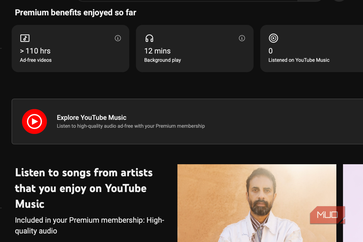 YouTube Premium benefits enjoyed so far