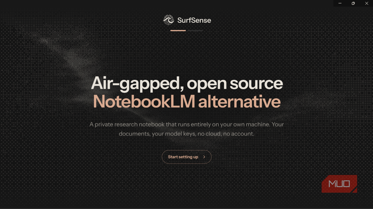 Альтернатива NotebookLM: обзор SurfSense для глубокой работы с документами Интерфейс приложения SurfSense