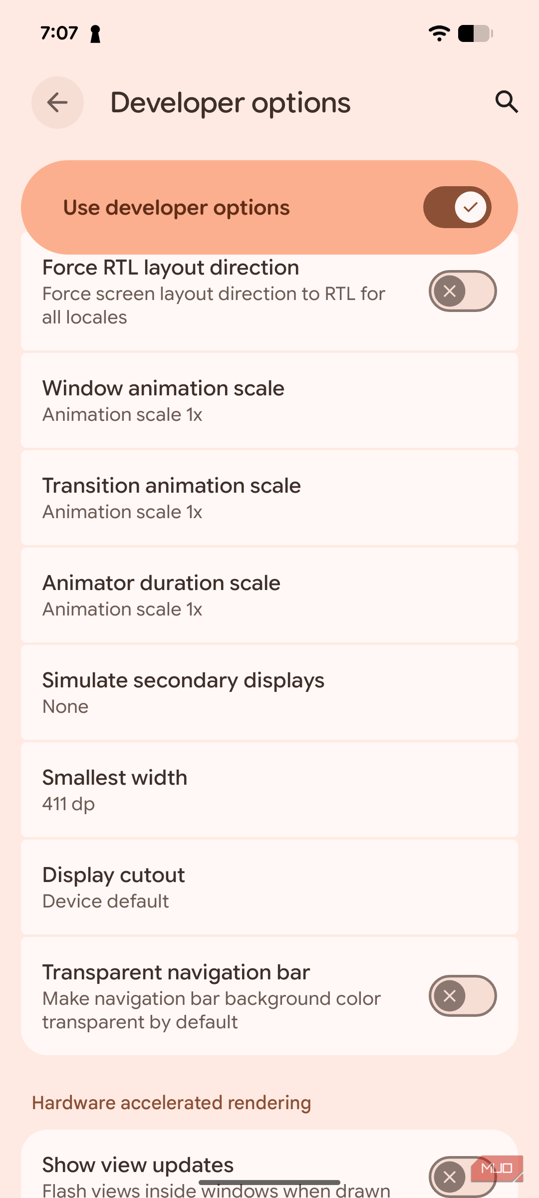 a screenshot of animation speed settings on pixel 8