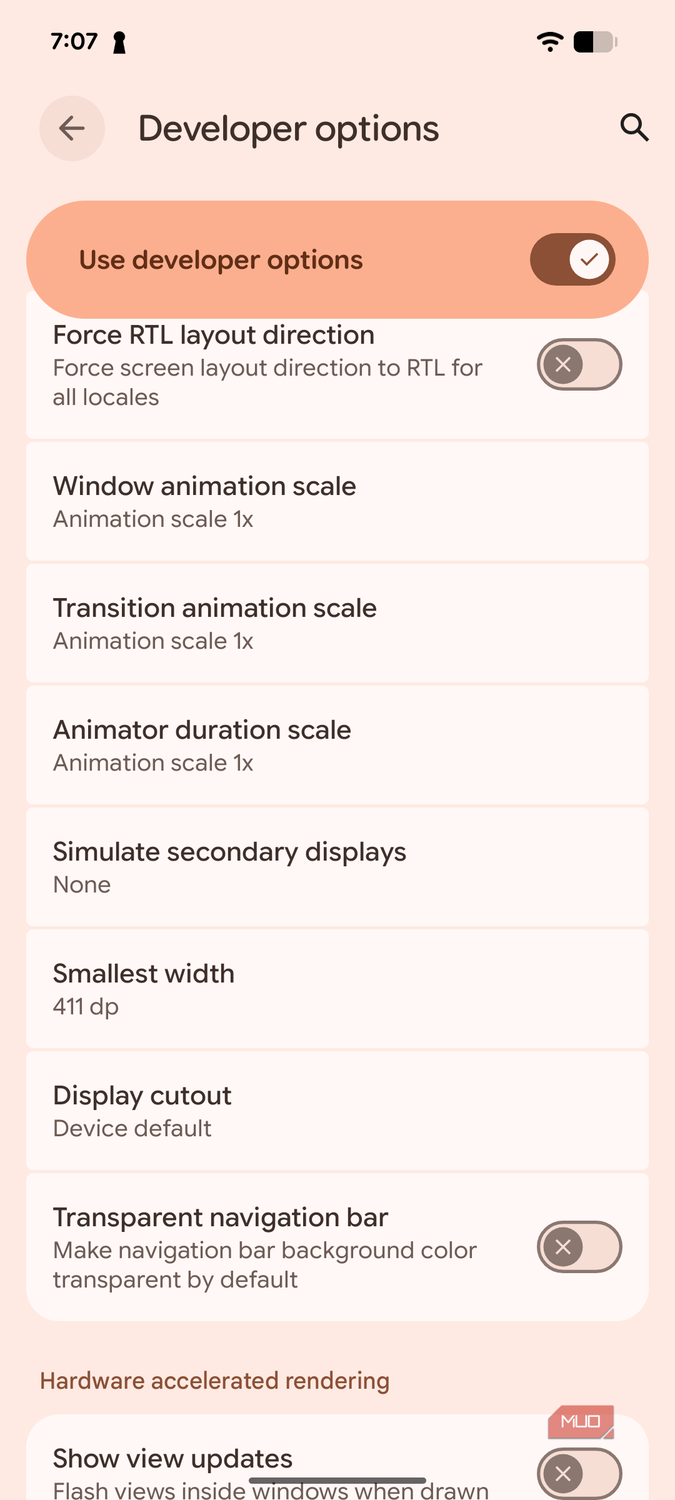 a screenshot of animation speed settings on pixel 8