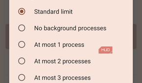 a screenshot of the background process limit on pixel 8