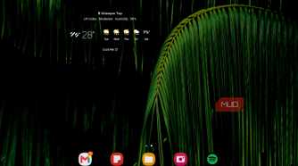 a screenshot of the homescreen on the samsung galaxy tab s8 ultra
