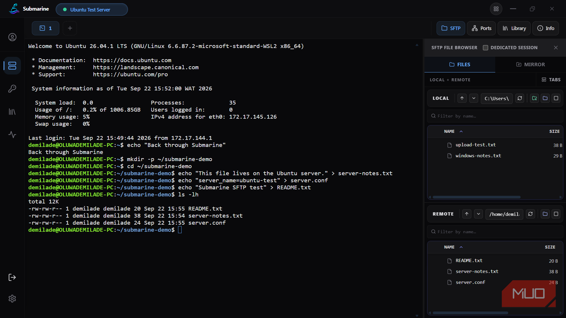 Обзор Submarine: объединение SSH, SFTP и проброса портов в одном клиенте — иллюстрация 6 к материалу