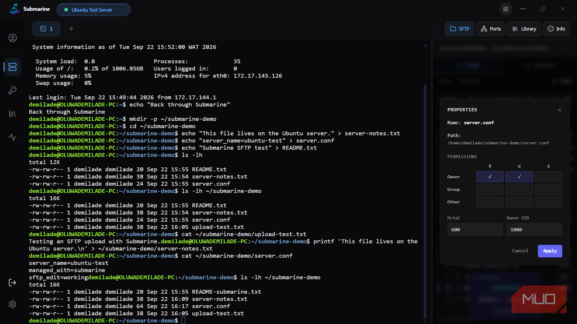 Обзор Submarine: объединение SSH, SFTP и проброса портов в одном клиенте — иллюстрация 9 к материалу