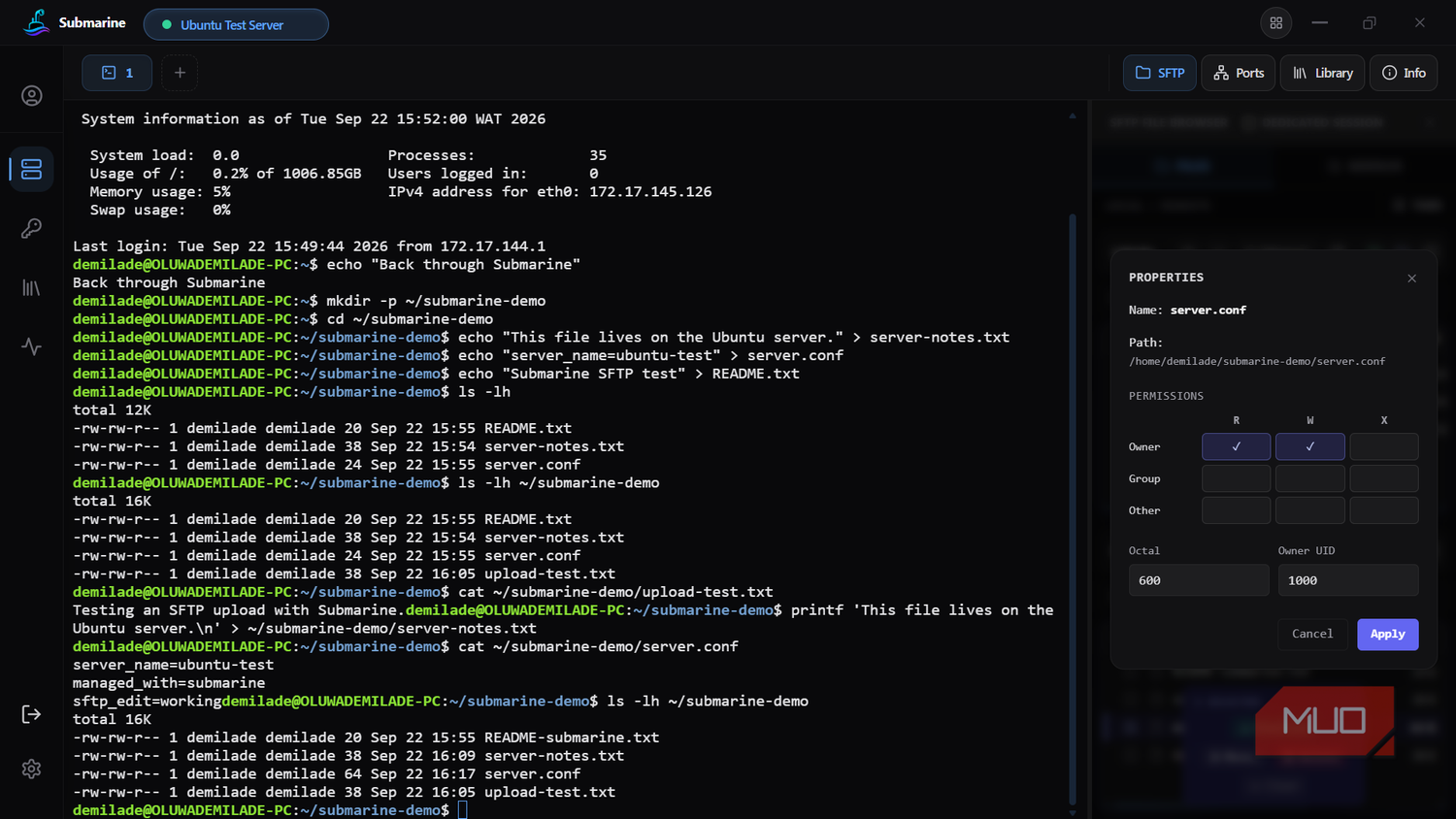Обзор Submarine: объединение SSH, SFTP и проброса портов в одном клиенте — иллюстрация 9 к материалу Обзор Submarine: объединение SSH, SFTP и проброса портов в одном клиенте — иллюстрация 9 к материалу