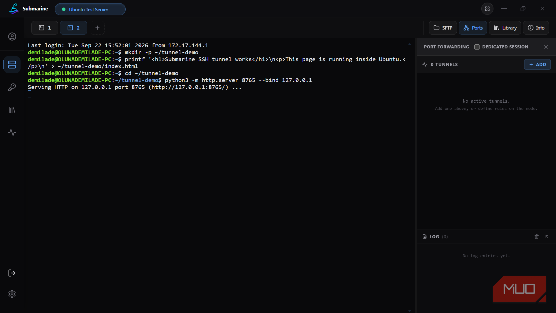 Обзор Submarine: объединение SSH, SFTP и проброса портов в одном клиенте — иллюстрация 11 к материалу
