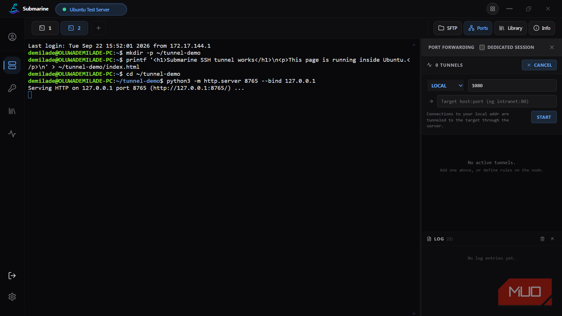 Обзор Submarine: объединение SSH, SFTP и проброса портов в одном клиенте — иллюстрация 12 к материалу