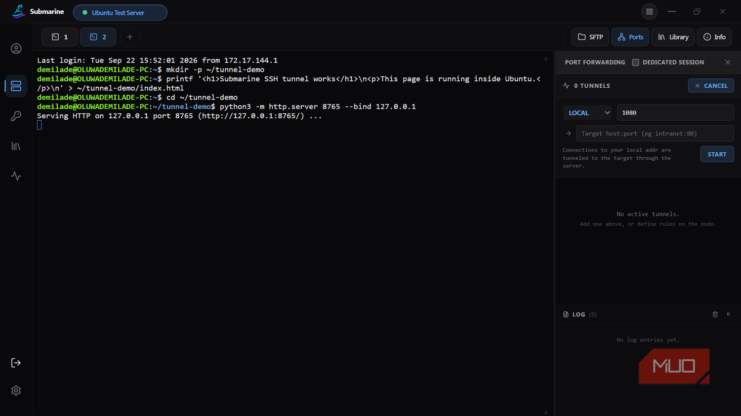 Обзор Submarine: объединение SSH, SFTP и проброса портов в одном клиенте — иллюстрация 12 к материалу Обзор Submarine: объединение SSH, SFTP и проброса портов в одном клиенте — иллюстрация 12 к материалу