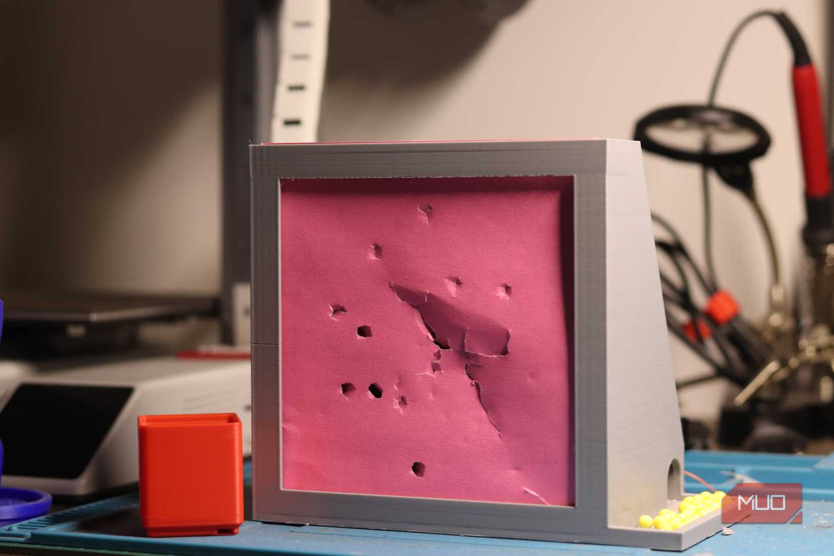 3D printed target.