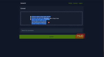 adding files to the ConvertX interface