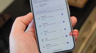 Choosing pause points in the Settings app for Android 17.