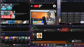 Android DeX applications resized.