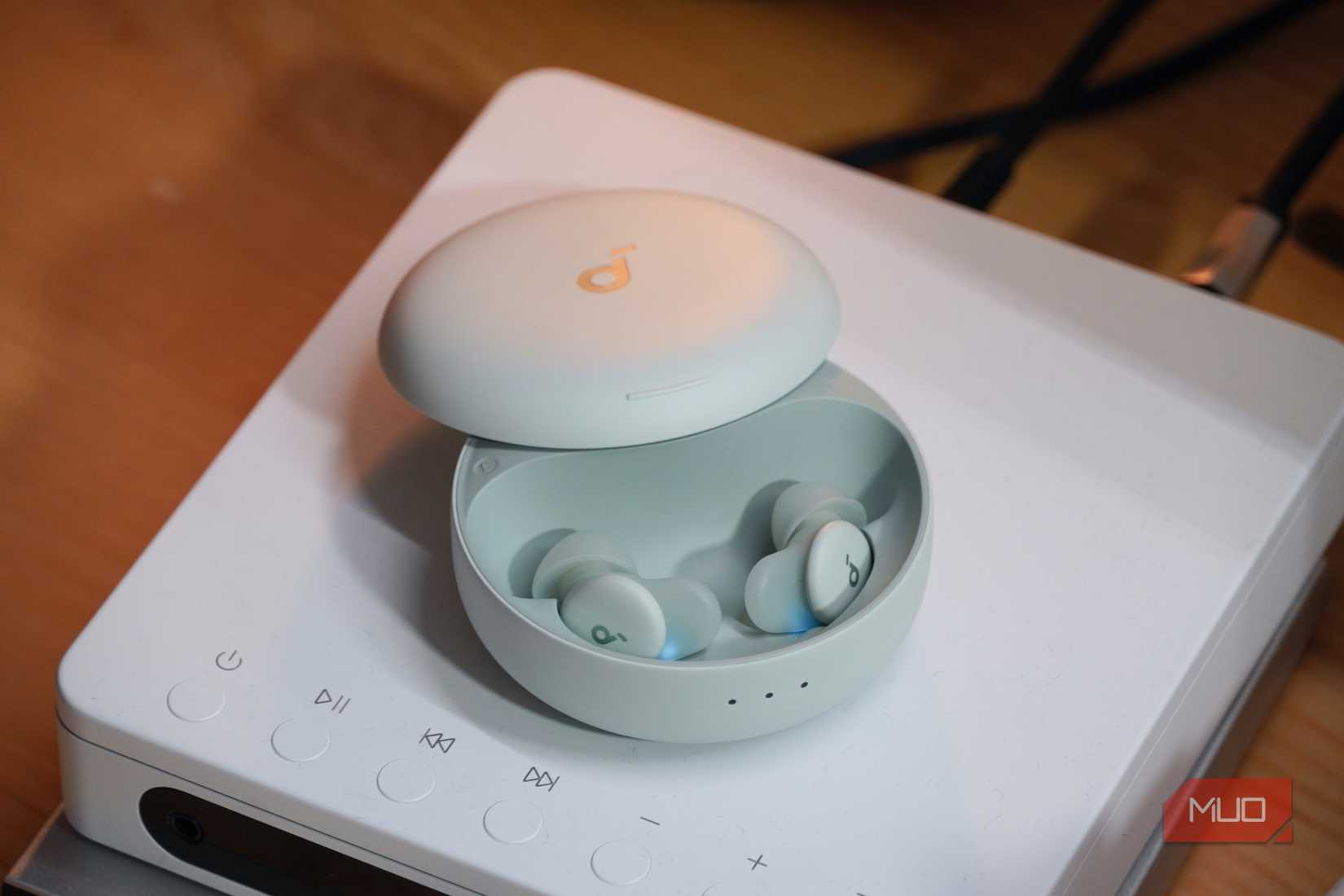 Sleep earbuds in their case.