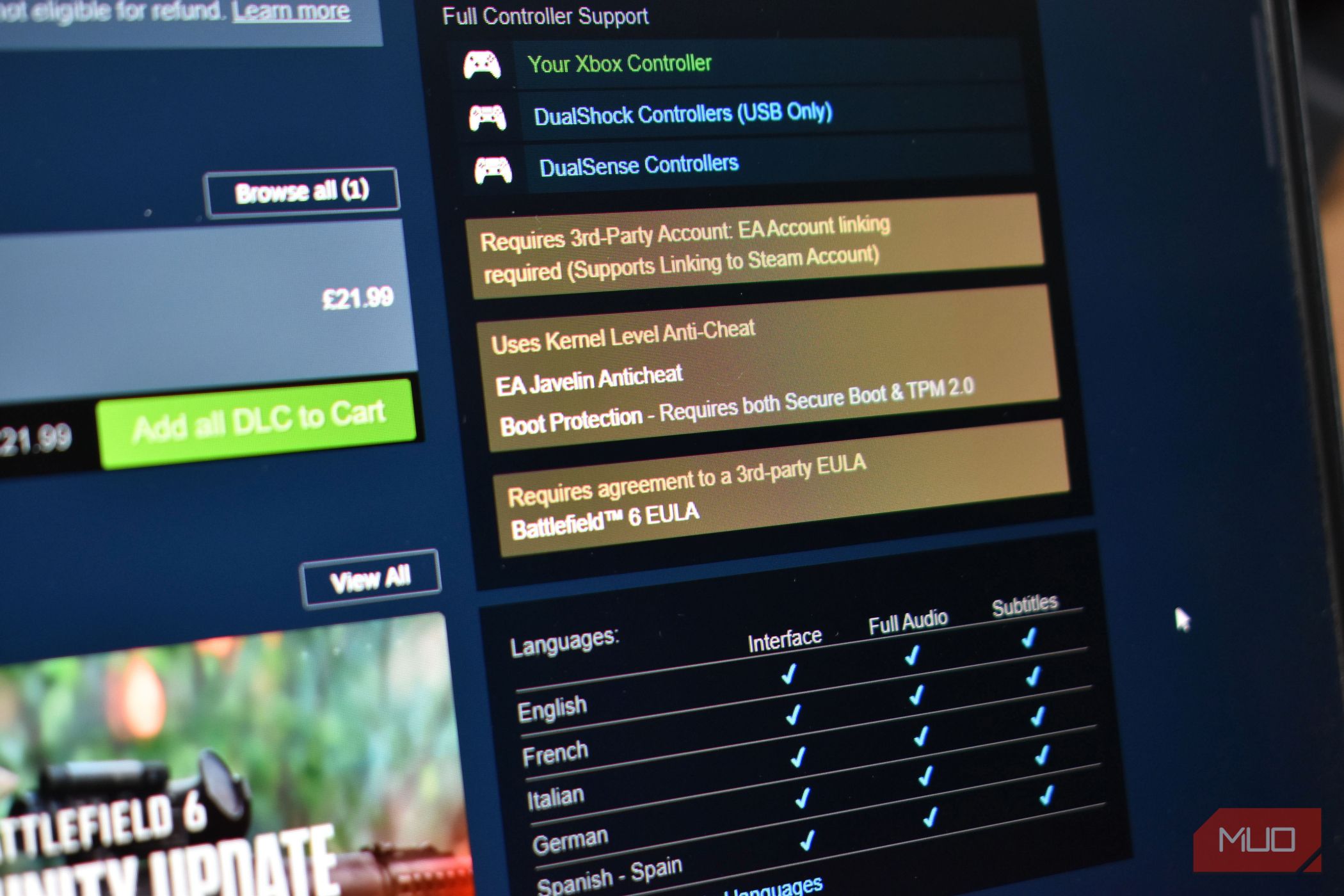 Kernel level anti cheat warning for Battlefield 6
