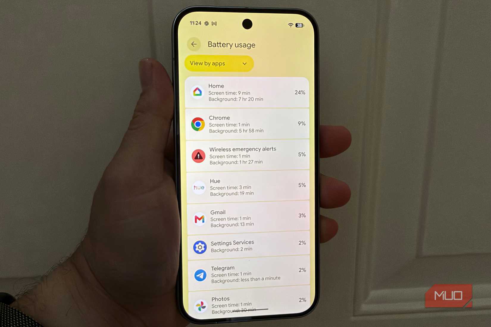 battery usage per app