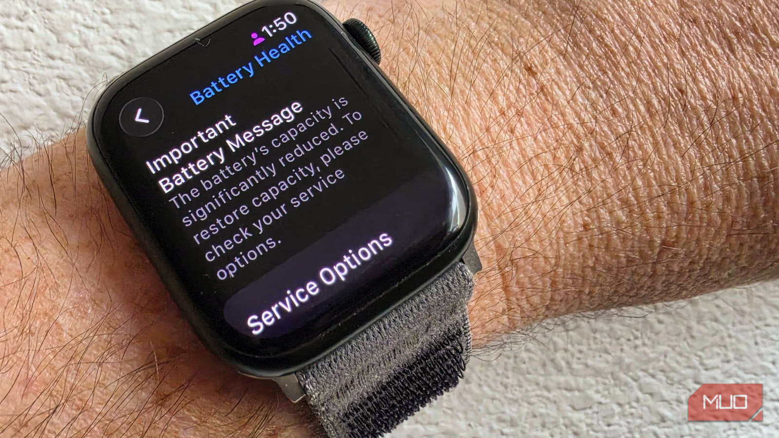 Состояние аккумулятора Apple Watch Series 7