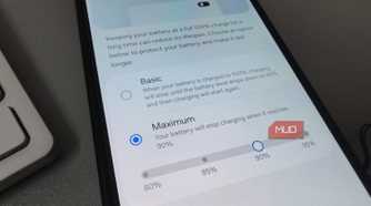 Battery protection settings on a Samsung Galaxy phone
