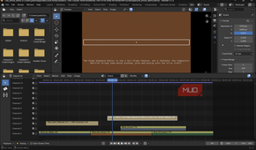 Blender video editor with format options.