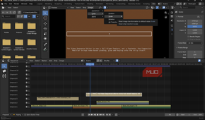 Blender video editor with iamge transform options.