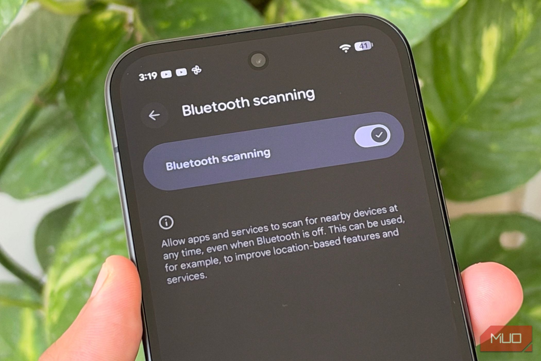 Bluetooth scanning turned on Pixel 11
