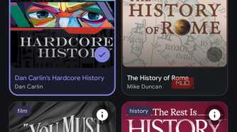 boxlore showing some podcasts to choose from