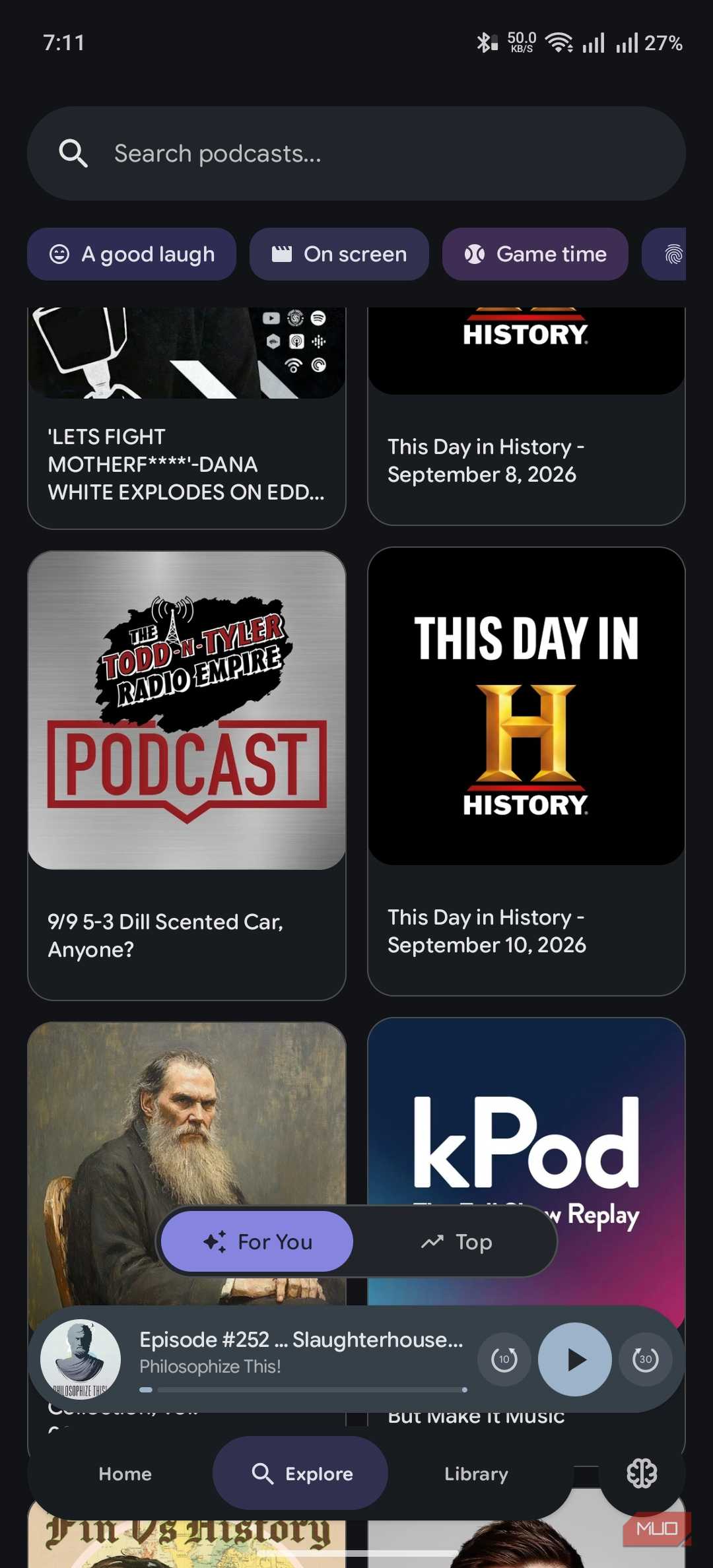 boxlore app showing the "For You" page