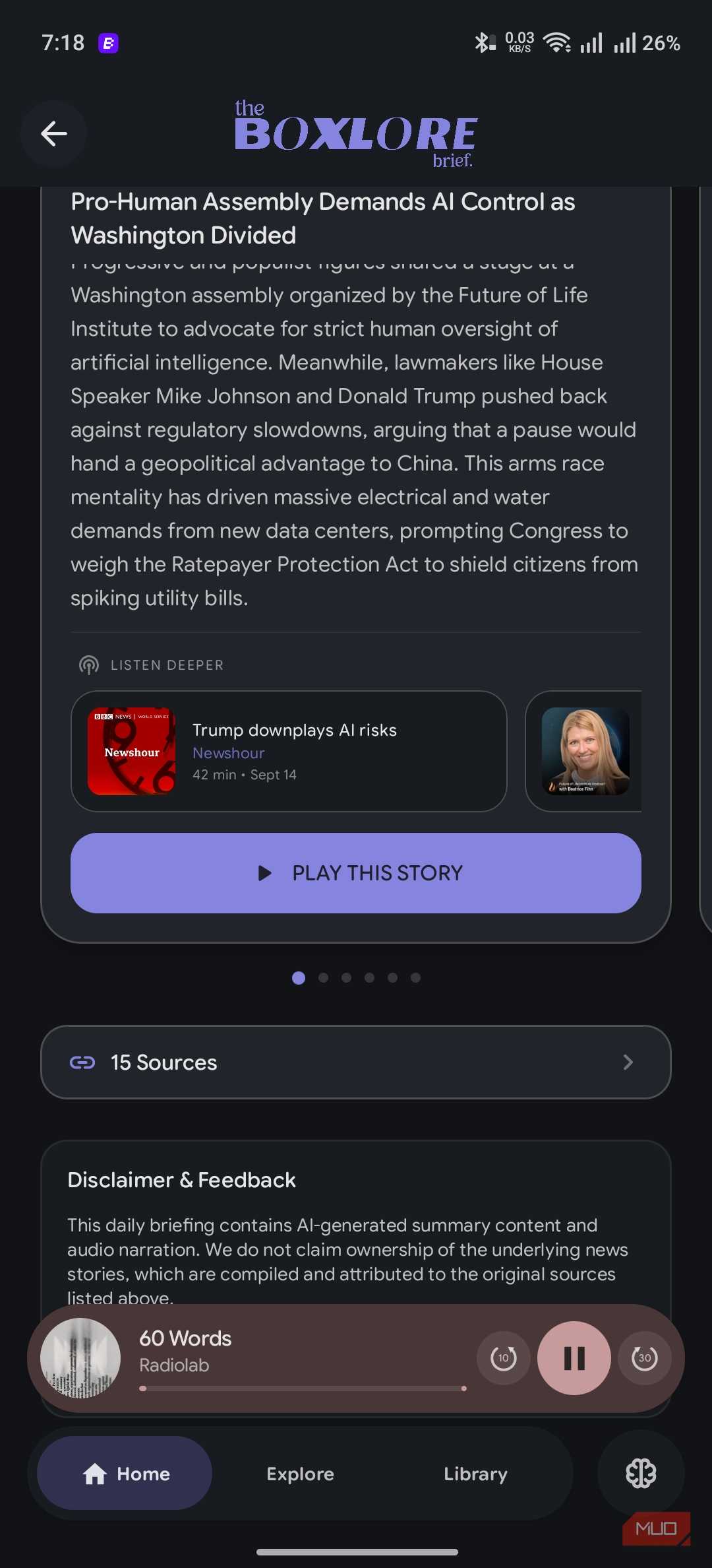 boxlore showing the Boxlore brief feature