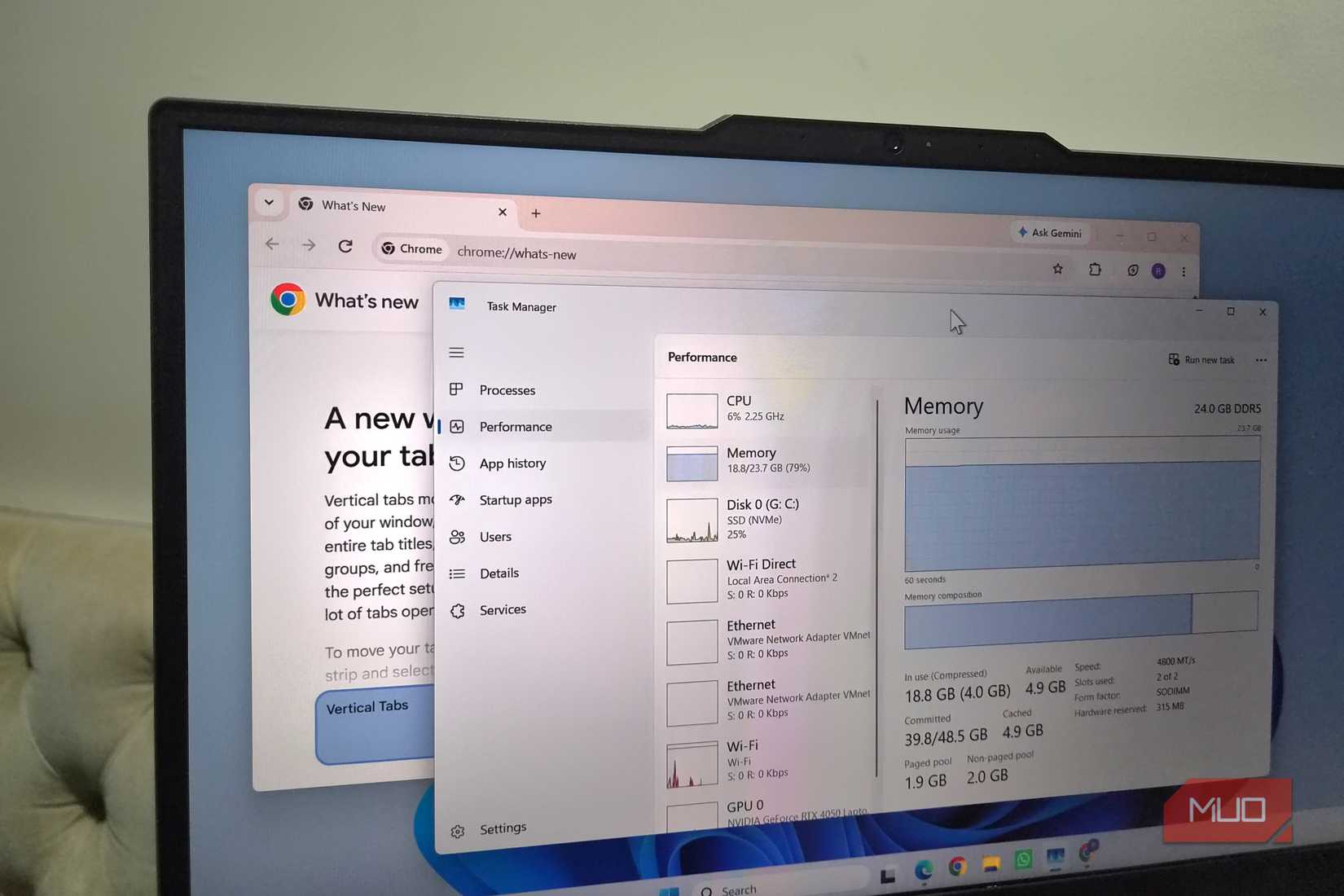 Сентябрьское обновление Windows 11 возвращает привычные функции интерфейса Панель задач и Диспетчер задач на ноутбуке