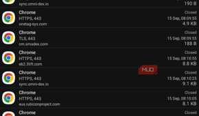 chrome connection list PCAPdroid