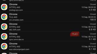 chrome connection list PCAPdroid