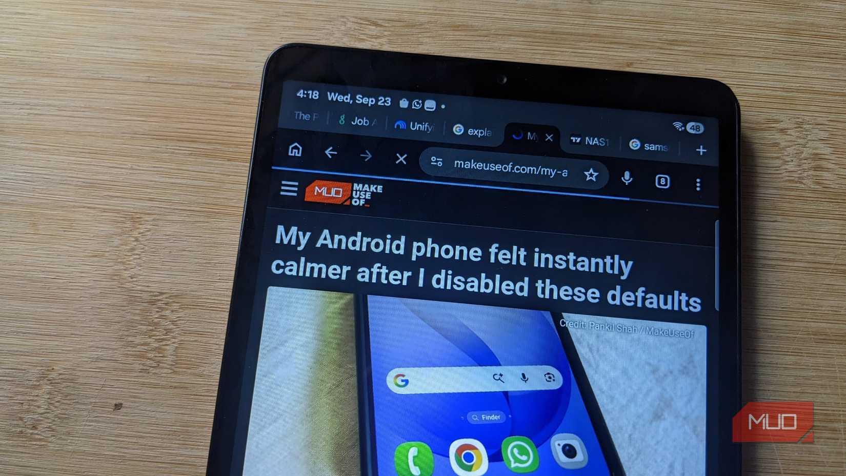 Ограничения бюджетного планшета Samsung Galaxy Tab A11 при интенсивной работе Браузер Chrome перезагружается после смены приложения на планшете
