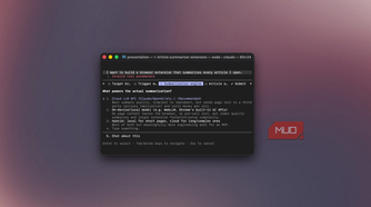 Claude Code form asking what should power the summarization engine