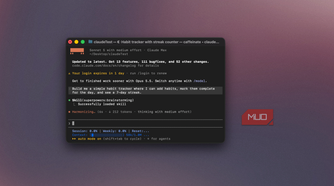 Claude Code terminal loading the brainstorming skill before building the habit tracker-1