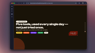 Closing slide listing all five tools NotebookLM, Claude Code, Open Design, Wispr Flow, Recall
